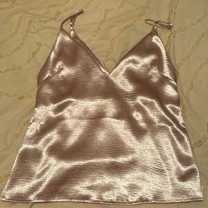 Pink/rose gold tank top size small